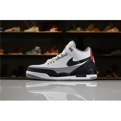 Nike Erkek Air Jordan 3 Beyaz / Kırmızı / Gri / Siyah Basketbol Ayakkabısı Türkiye - UL1JX5GS